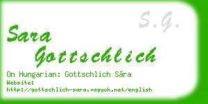 sara gottschlich business card